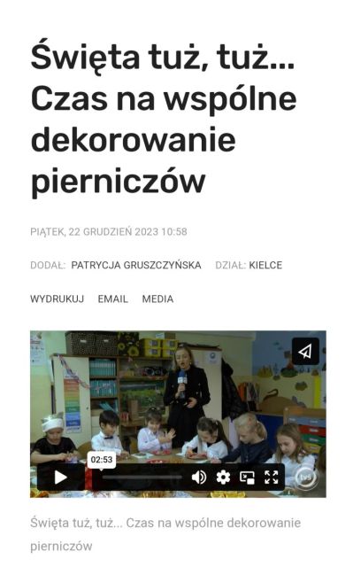 Wizyta TVŚ w klasie 2a